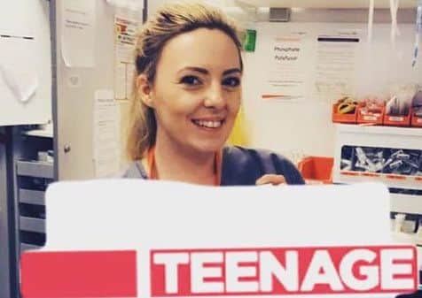 Hoping to raise funds for the Teenage Cancer Trust at next month's London Marathon, Kayleigh Goodwin.