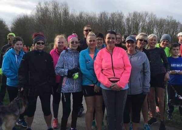 Mablethorpe Runners helped Janine Stones celebrate her birthday at the Cleethorpes parkrun EMN-190325-171620002