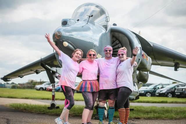 Runners at last years Colour Chaos event held at RAF Wittering.