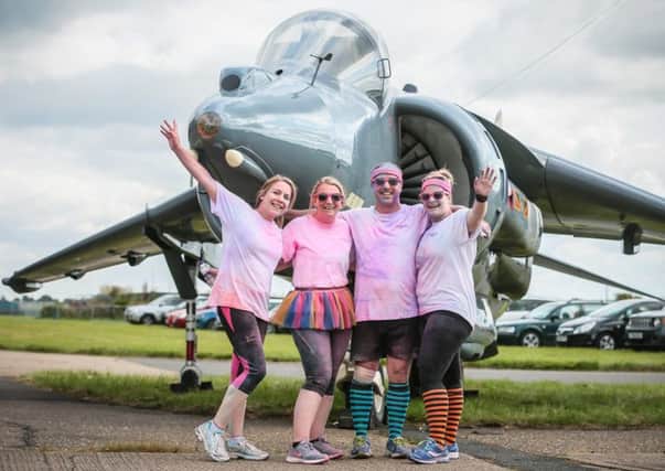 Runners at last years Colour Chaos event held at RAF Wittering.