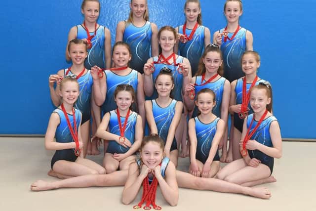 Sleaford Gymnastics Club medal winners from the Tulips invitational team event, in Spalding EMN-190328-112826002