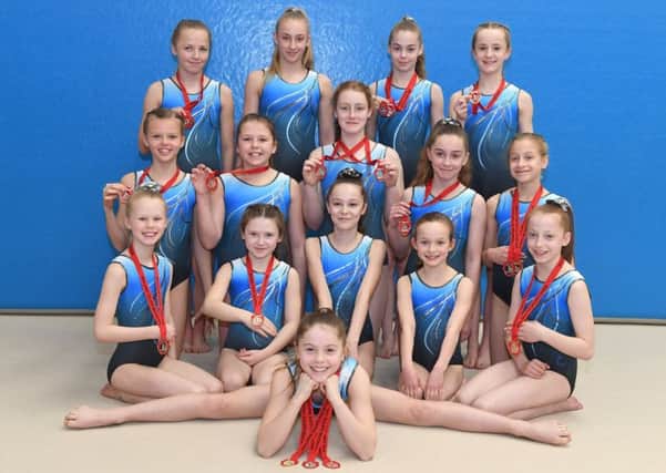 Sleaford Gymnastics Club medal winners from the Tulips invitational team event, in Spalding EMN-190328-112826002