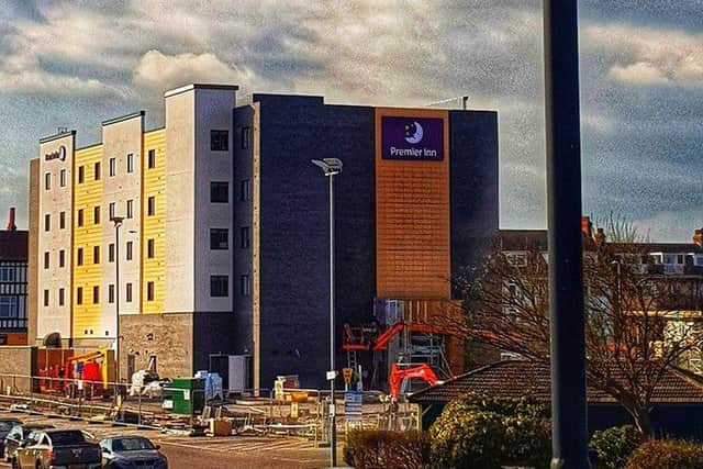 The Premier Inn almost finished.