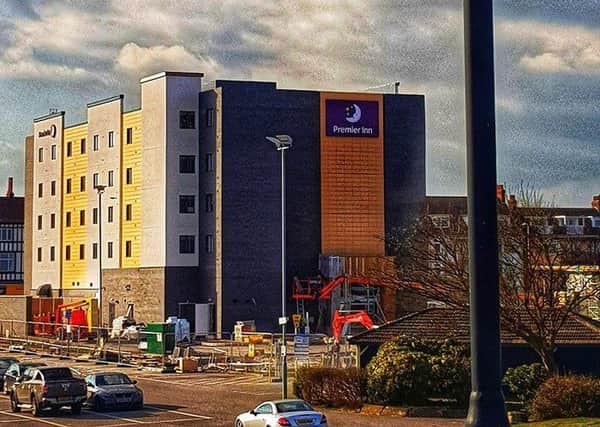 The Premier Inn almost finished.