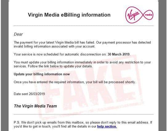 Ignore an email like this - it's a scam. ANL-190329-125534001