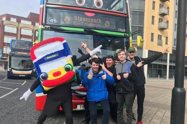 Rocky the Stagecoach Seasider bus went on tour to Hull to promote coastal services.