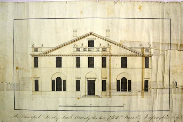 James Paines South Ormsby Hall facade design, circa. 1750.