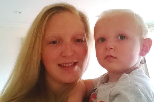 Nicole Rolls pictured with her baby son Archie, who passed away suddenly in September, 2016.