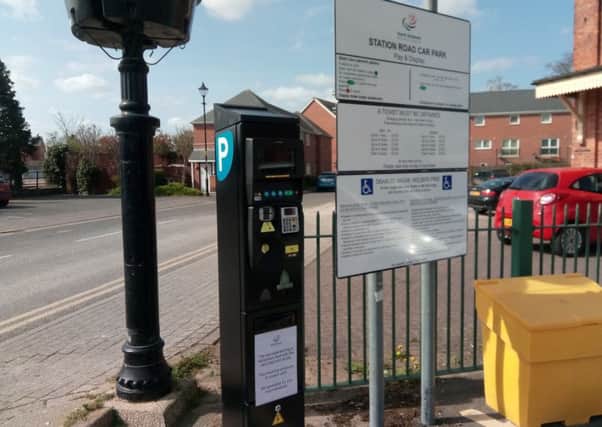 One of the new parking ticket machines in Station Road car park in Sleaford. EMN-190104-175426001