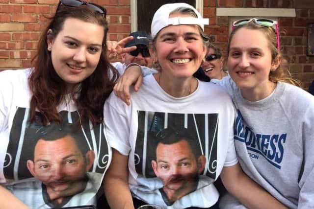 Andys wife and daughters are leading the fundraising campaign.