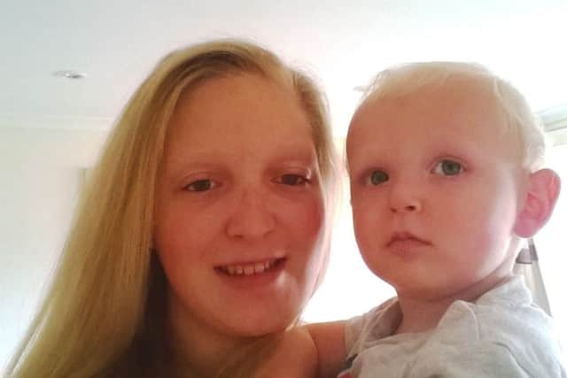 Nicole Rolls pictured with her baby son Archie, who passed away suddenly in 2016.