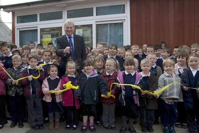 Canon Peter Staves, director of education at the diocese of Lincoln, at Halton Holegate Primary School 10 years ago.