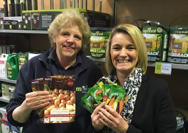 Sheila Johnson of Mole Country Stores presented Headteacher Rachel Osgodby with a range of vegetable and salad seeds plus multi-purpose compost and grow-bags in the new garden section of their Market Rasen store. EMN-190404-154556001