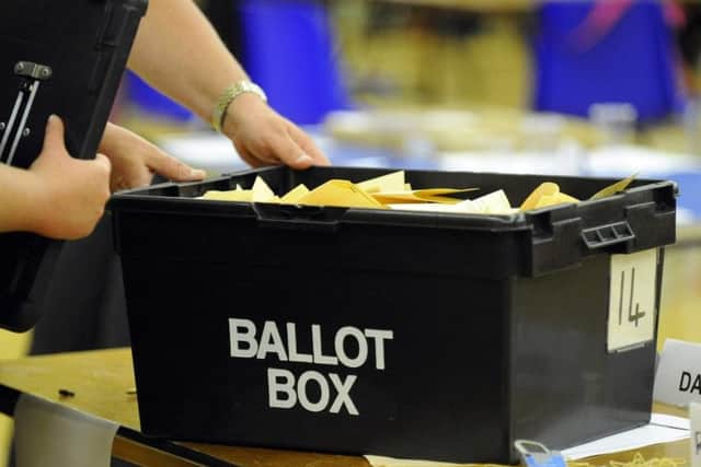A ballot box containing votes from local elections. Picture: Malcolm Wells