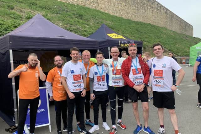 The Pygott and Crone team near Lincoln Castle.