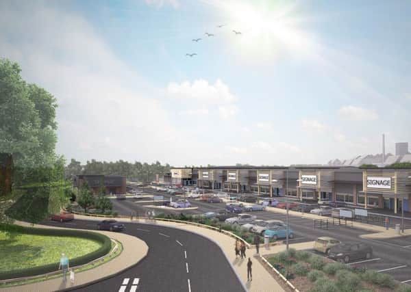 An impressino of the retail park approved for the old Advanta Seeds site in Sleaford. EMN-191004-110739001