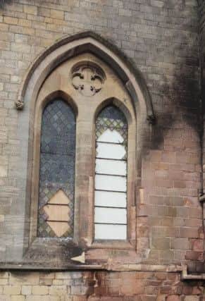 Damage to the brickwork at St Matthew's Church, Skegness. Photo: Submitted. ANL-190804-171811001
