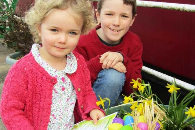 Ewan and Isobel Whyte enjoying some Easter fun