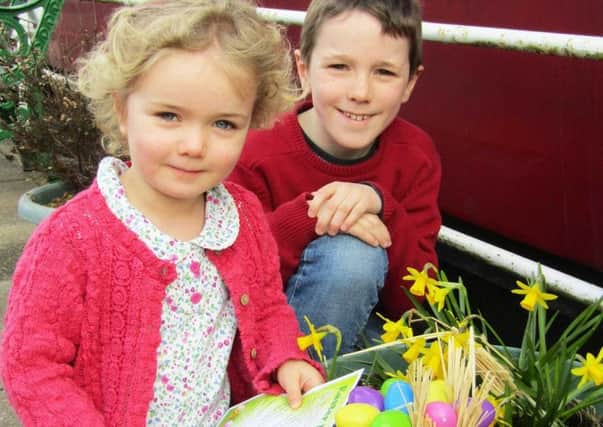 Ewan and Isobel Whyte enjoying some Easter fun