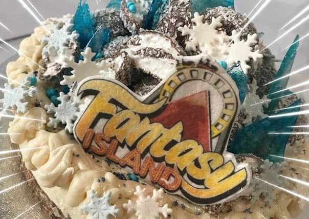 Lady B's Cupcakery of Mablethorpe made this cheesecake especially for the opening of Ice Mountain. Her cheesecakes are now on sale at Fantasy Island coffee bars. ANL-190804-145152001