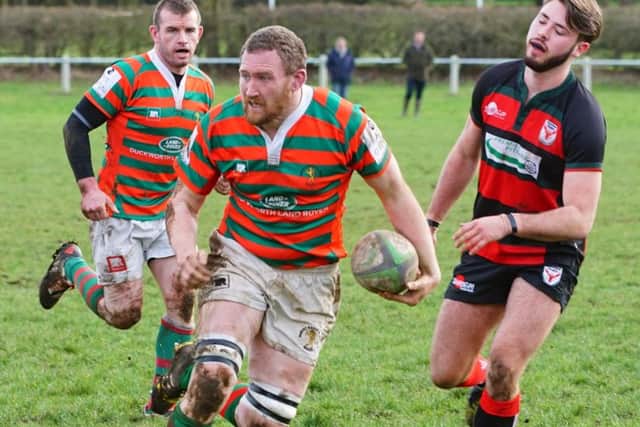 Ben Chamberlin powered over for the game's only try. Picture courtesy of Jon Staves EMN-190415-111941002