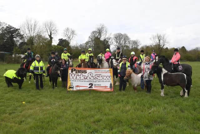 Riders pictured at Friskney as part of the Pass Wide and Slow Hack event.