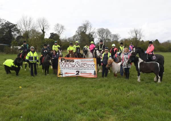 Riders pictured at Friskney as part of the Pass Wide and Slow Hack event.
