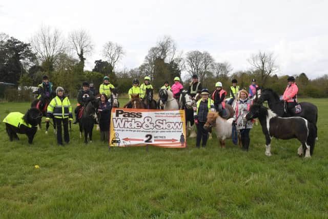 A scene from the hack in support of equestian road safety.