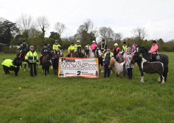 A scene from the hack in support of equestian road safety.