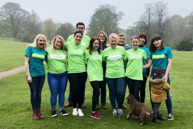Members of the 36-strong team that will be abseiling from 200 feet!