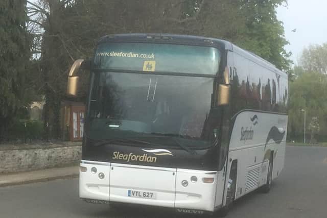 The school coach heading into Osbournby to drop off children. EMN-190430-145715001