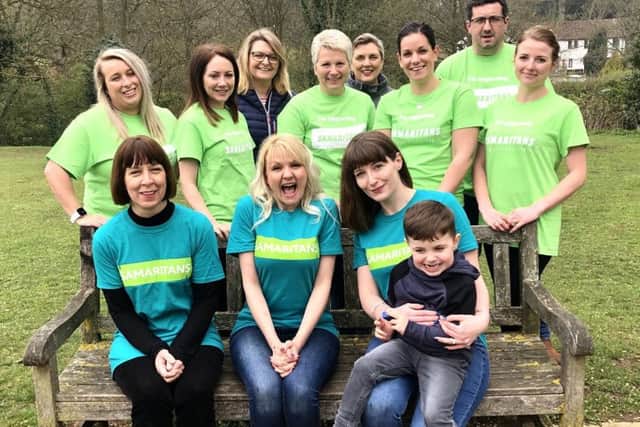 Some members of the team that will abseil for the Samaritans charity next week.