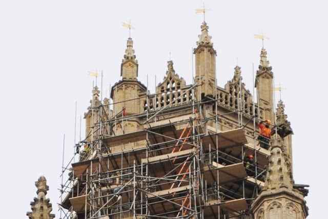At work on the Boston Stump.