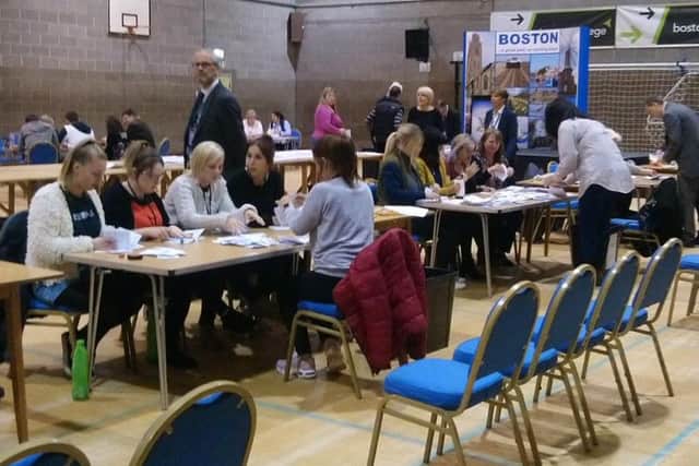 The election count at Boston