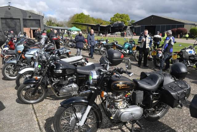 Wolds Motorcycle Run 2019 from Lincolnshire Aviation Heritage Centre. EMN-190605-091828001