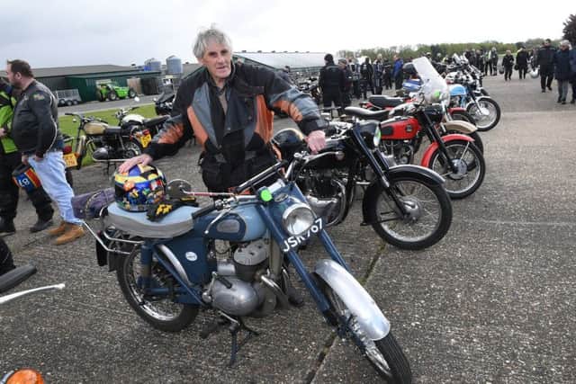 Maurice Holmes with his 1959 Greeves Sports Twin EMN-190605-091839001