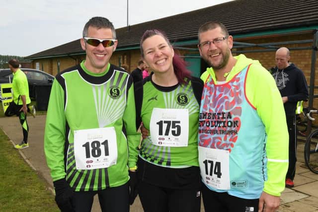 Sleaford Half Marathon and Fun Run. L-R Matthew Kingston-Lee, Louise Kennedy, Steve Kennedy. EMN-190605-103528001