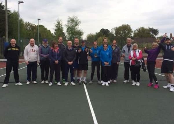 The adults at Woodhall Spa Tennis Club.