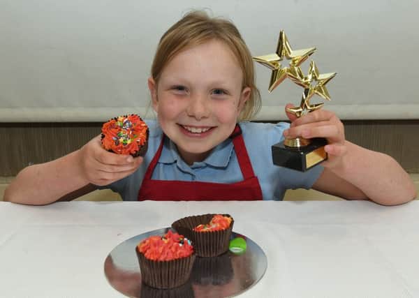 Nancy Baker 9 winner of junior decorated cup cake and overall winner.