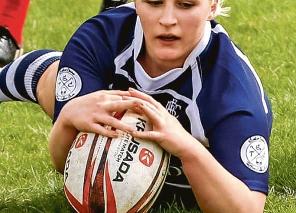 Action from the ladies's Barbarians. Photo: David Dales.