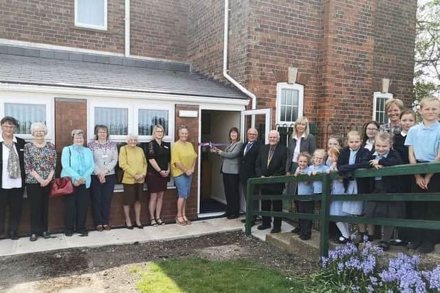 The official opening of the library at New Leake Primary School.
