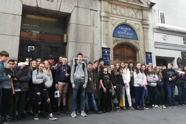 Students on their London visit