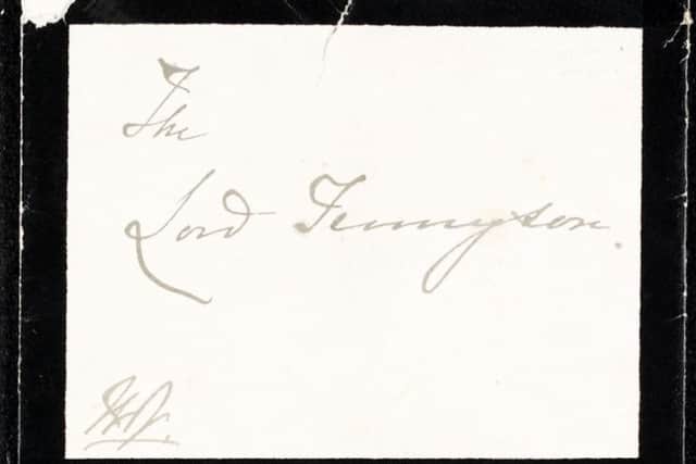 Part of a personal letter from a grieving Queen Victoria to poet Alfred Lord Tennyson.