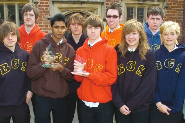 Members of Ambience at Boston Grammar School 10 years ago.