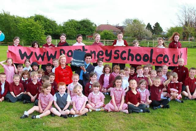 Pupils of Partney CofE Aided Primary School 10 years ago.