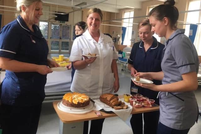 Staff cake baking challenges at Lincolnshire hospitals.