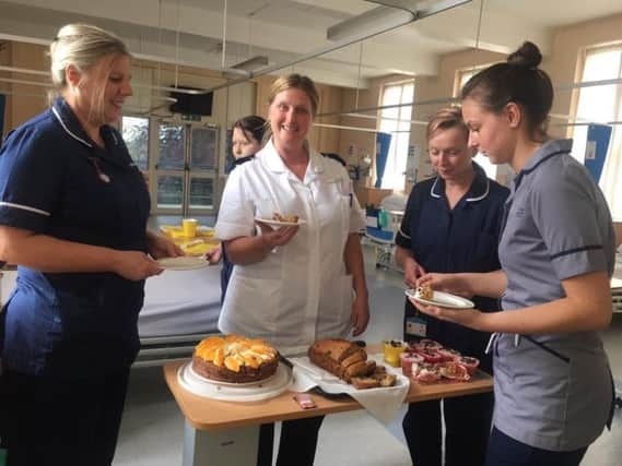 Staff cake baking challenges at Lincolnshire hospitals.