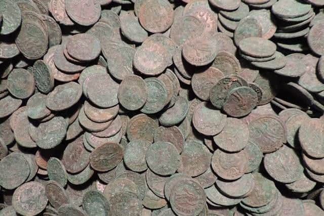 Experts from the British Museum are now examining the hugely significant hoard of Roman coins.