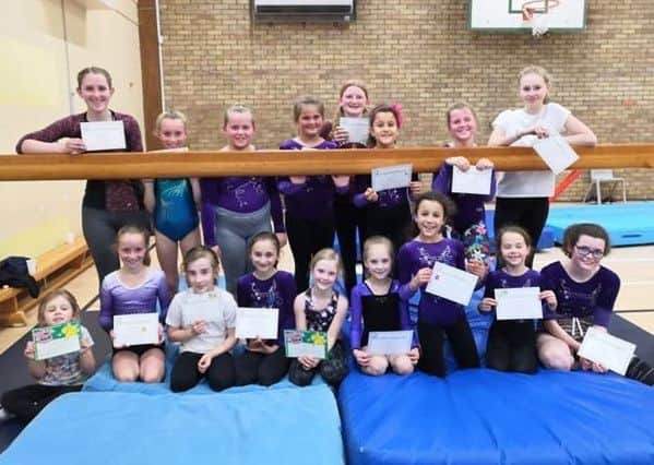 Gymnasts from Banovallum Gymnastics Club.