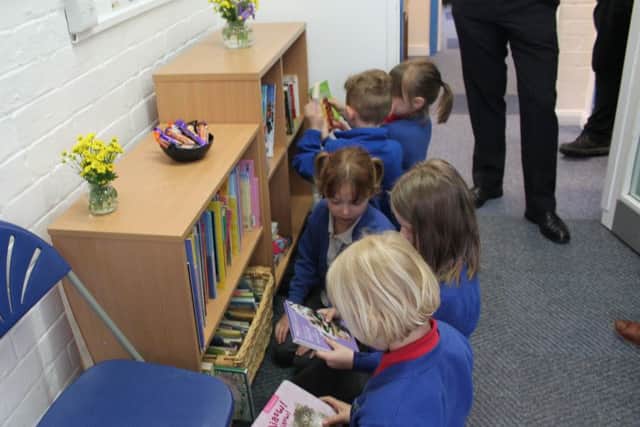 The pupils enjoyed choosing their first book from the new community library.